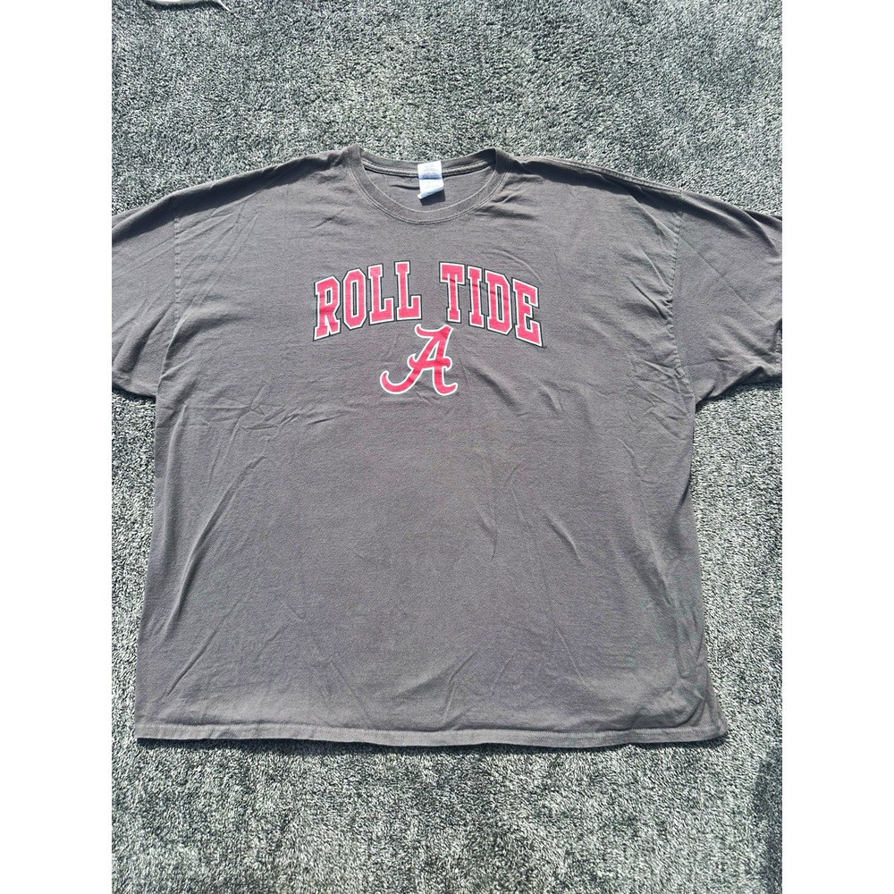 Alabama Crimson Tide T Shirt Mens 4XL Roll Tide NCAA Football Big Tall Gray Tee